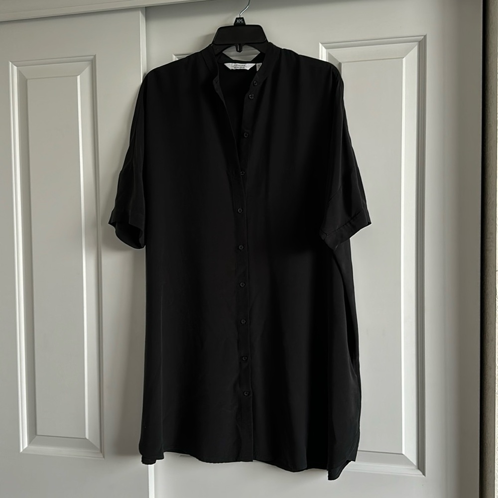 & Other Stories Oversized Black Shirt Dress 4